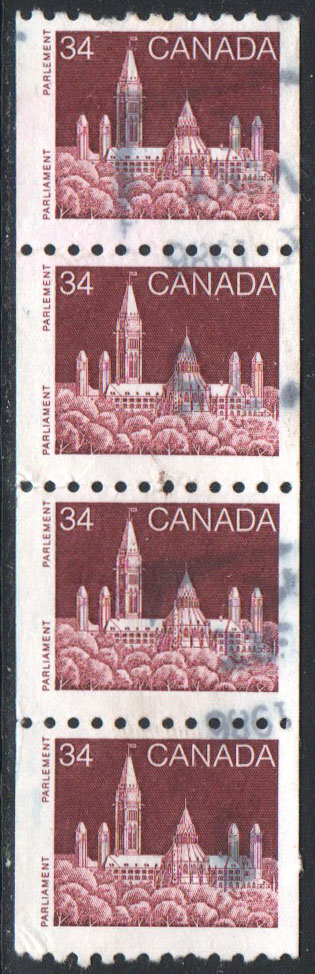 Canada Scott 952 Used Strip - Click Image to Close